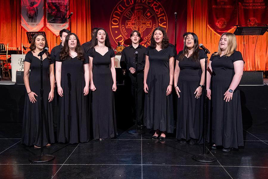 The NightnGaels singing at the Gala.