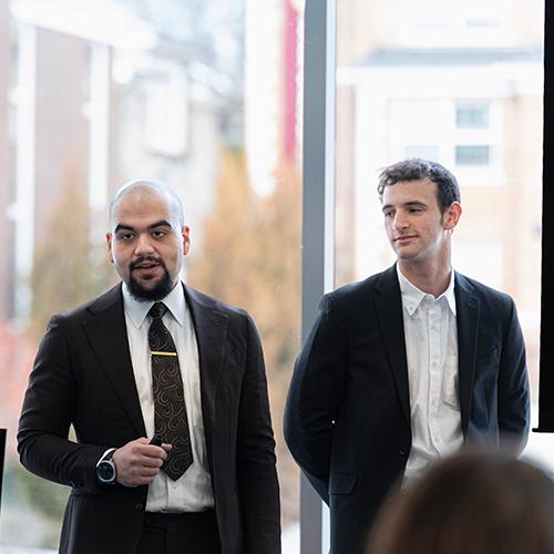 Adrian Vazquez speaking at the 2026 innovation fellows ceremony.