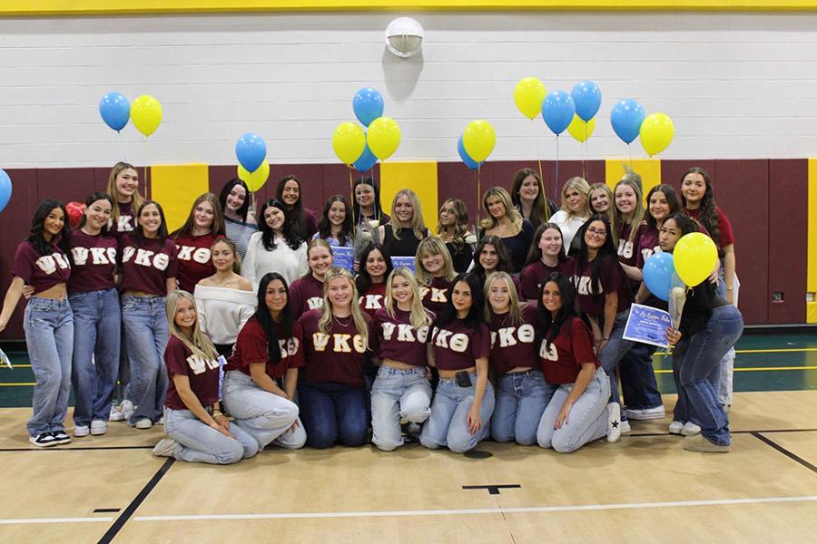The 2024-25 PTK members in Mulcahy Gym.