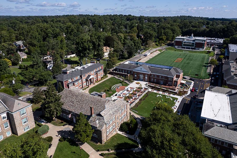 Aerial view of Iona University New Rochelle