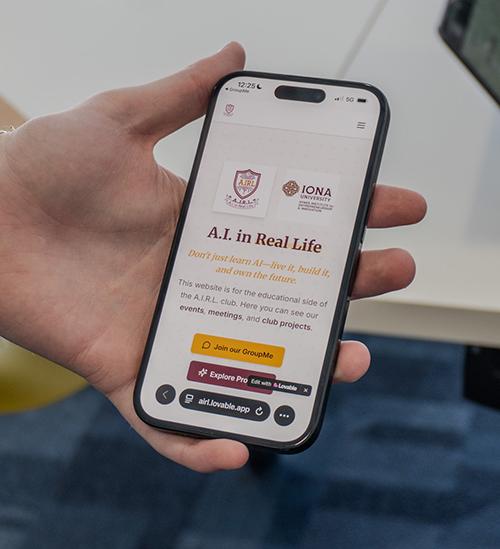 A phone showing the AIRL app.