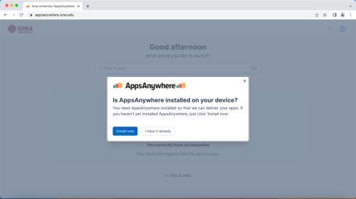 AppsAnywhere - Mac Instructions - Install Now