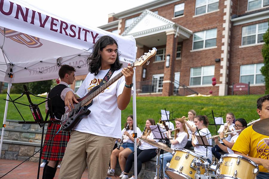The bass player in the pep band.