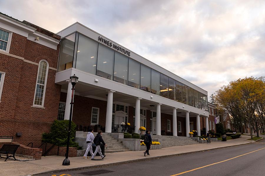 The exterior of the Hynes Institute for Entrepreneurship & Innovation at Iona University.