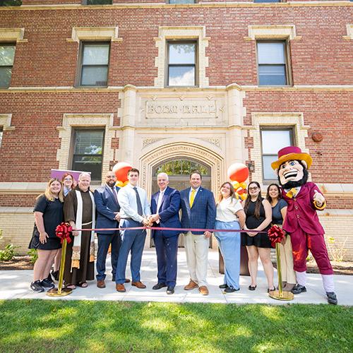 The Bohm Hall ribbon cutting.