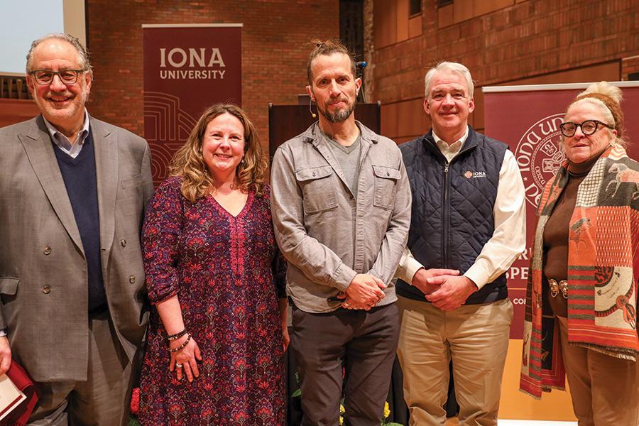 Dr. Burnett in Bronxville with Iona and Bronxville leadership.