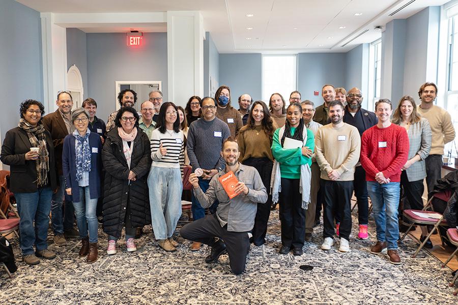 Graham Burnett with a group of professors at the GCTL.