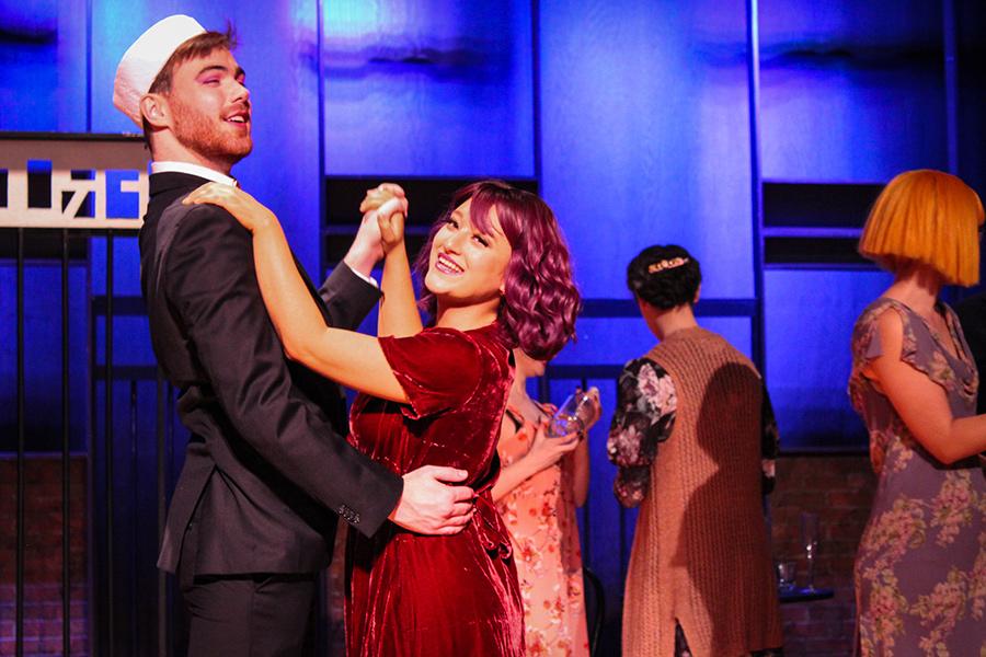 A couple dances during a performance of Cabaret.