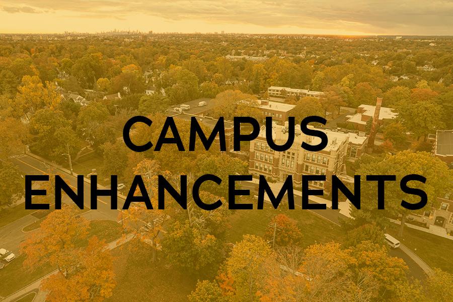 A drone image of the Bronxville campus.