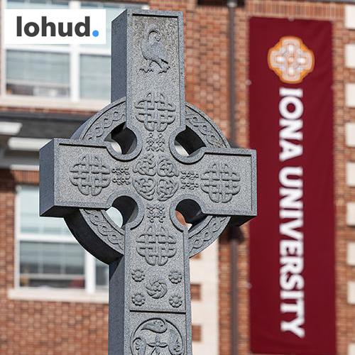 The Celtic Cross with the Lohud logo.