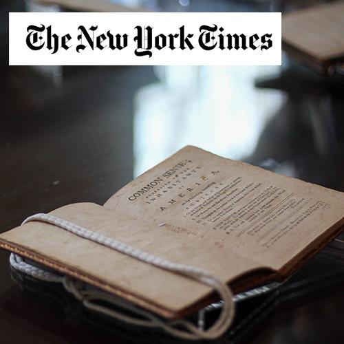 A copy of the book "Common Sense" with the NY Times logo.