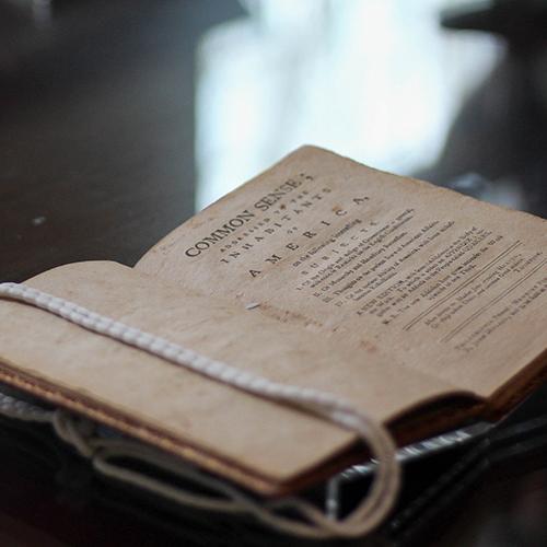 A copy of Common Sense by Thomas Paine.