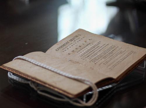 A copy of Common Sense by Thomas Paine.