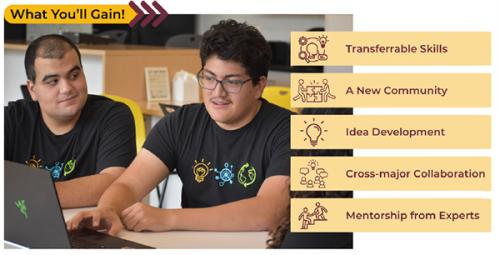 Infographic outlining what you'll gain from coworking as outlined in the text above on this page.