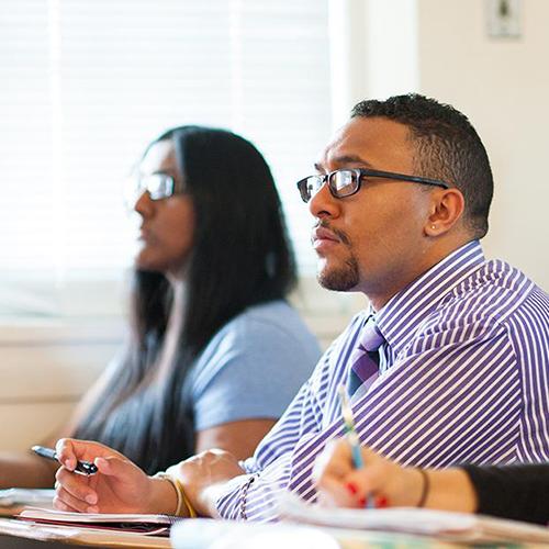 Students in a criminal justice class.
