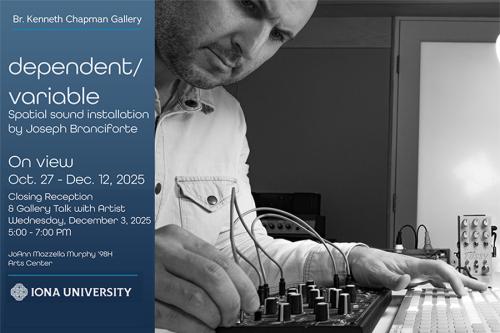 dependent / variable  Spatial sound installation by Joseph Branciforte flyer.