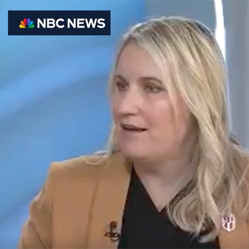 Emma Hayes and the NBC News logo