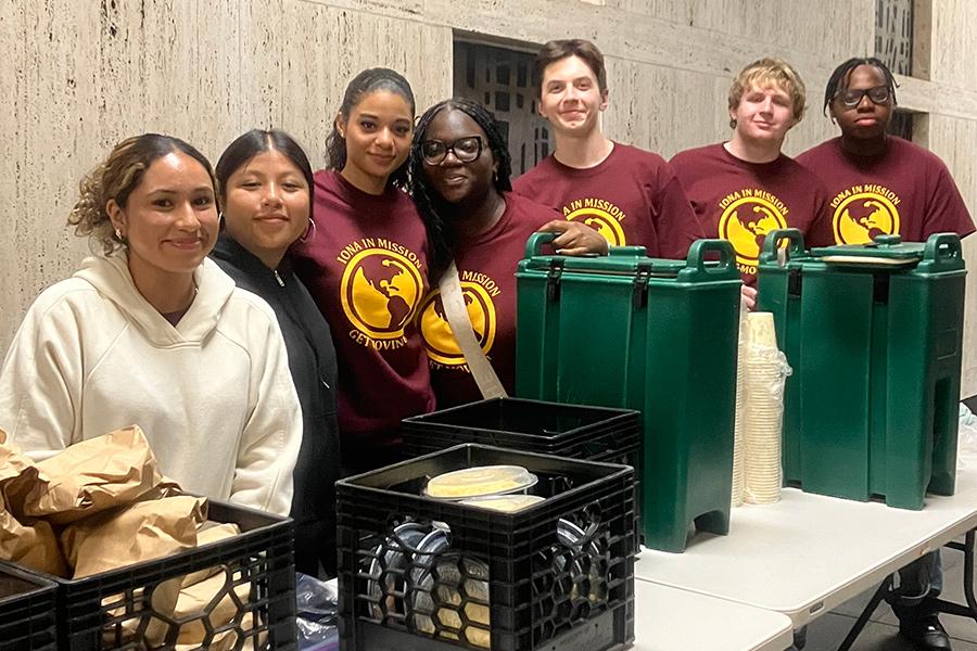 Get Moving students at a food run.