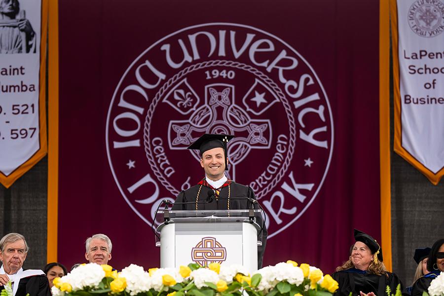 A 2024 graduate Commencement speaker. 