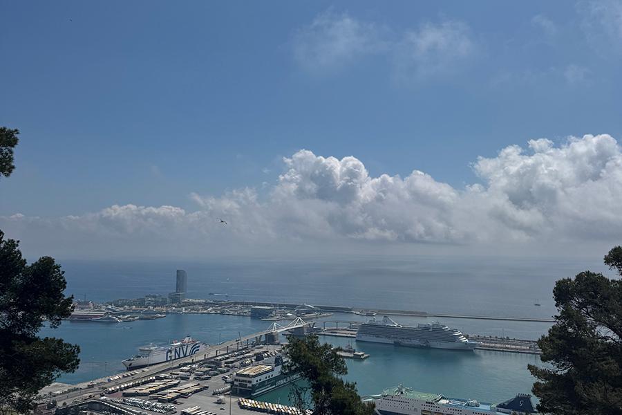 The harbor in Barcelona.