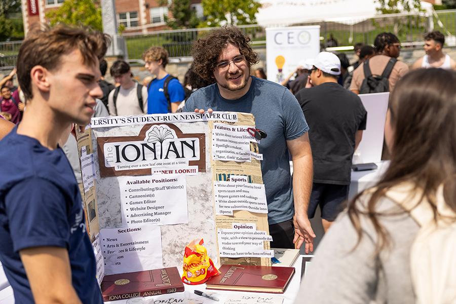 The Ionian interest table at the Involvement Fair. 