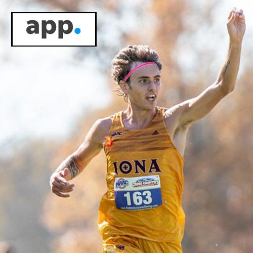 Jeffrey Schlinger running with the app. logo in the corner.