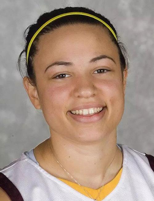 Jen Ritz in her basketball uniform.