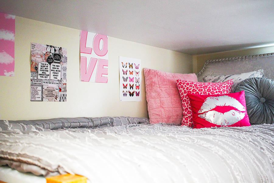 A bed in Loftus Hall.
