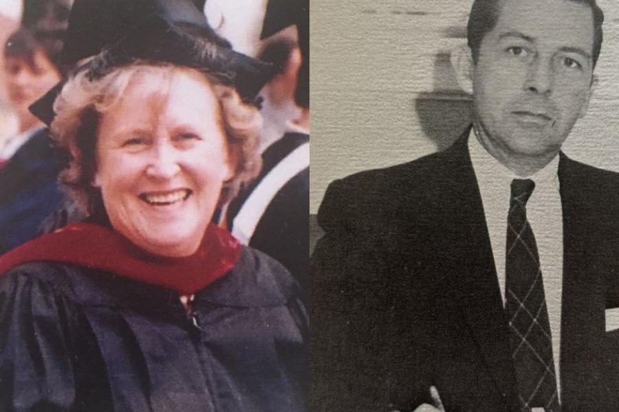 Catherine H. '71MA and Hugh J. McCabe '49 yearbook photos