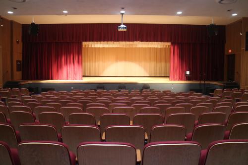 The stage in Murphy Auditorium.