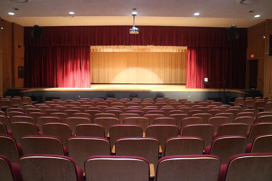 The stage in Murphy Auditorium.