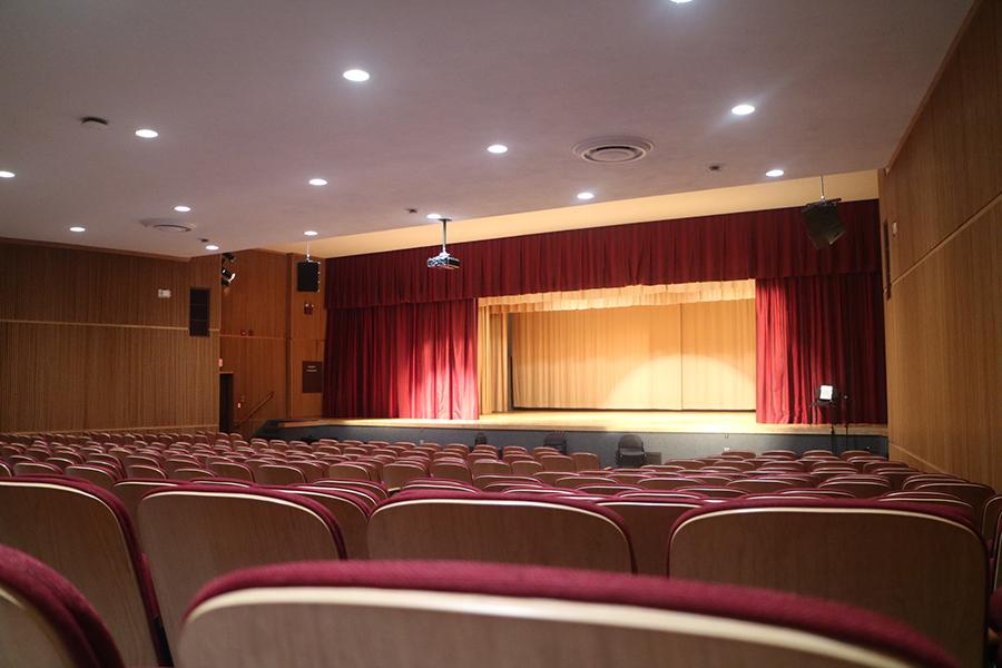 Stage side view in Murphy Auditorium.