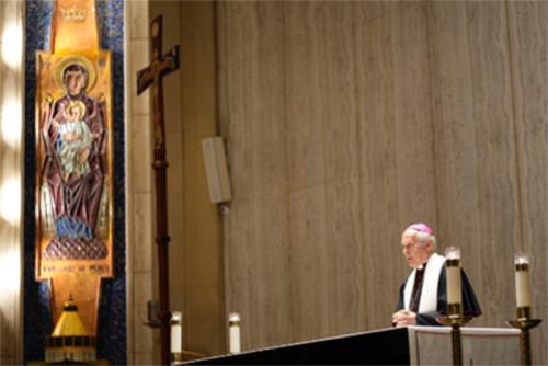 Archbishop giving annual prayer service.