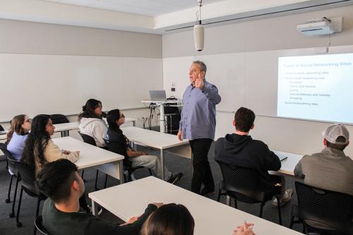 Professor Jarmon teaching a class.