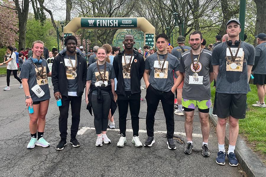 The running club at Run the Wild in the Bronx Zoo.