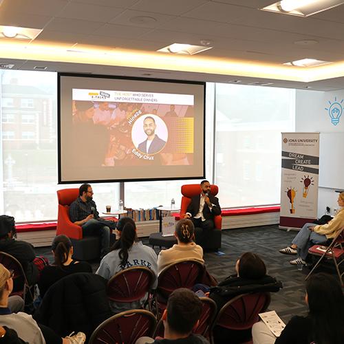 Iona University's two-day Hynes Institute E-Talk series.