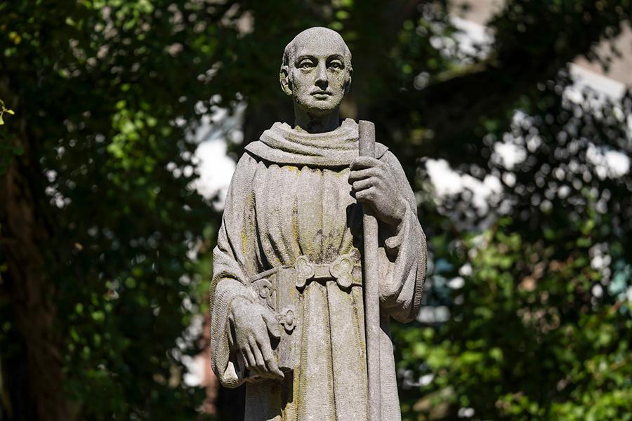 The St. Columba statue.
