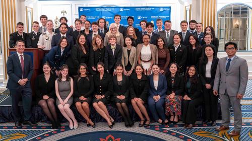 Connor Murray at the Presidents and Congress conference.