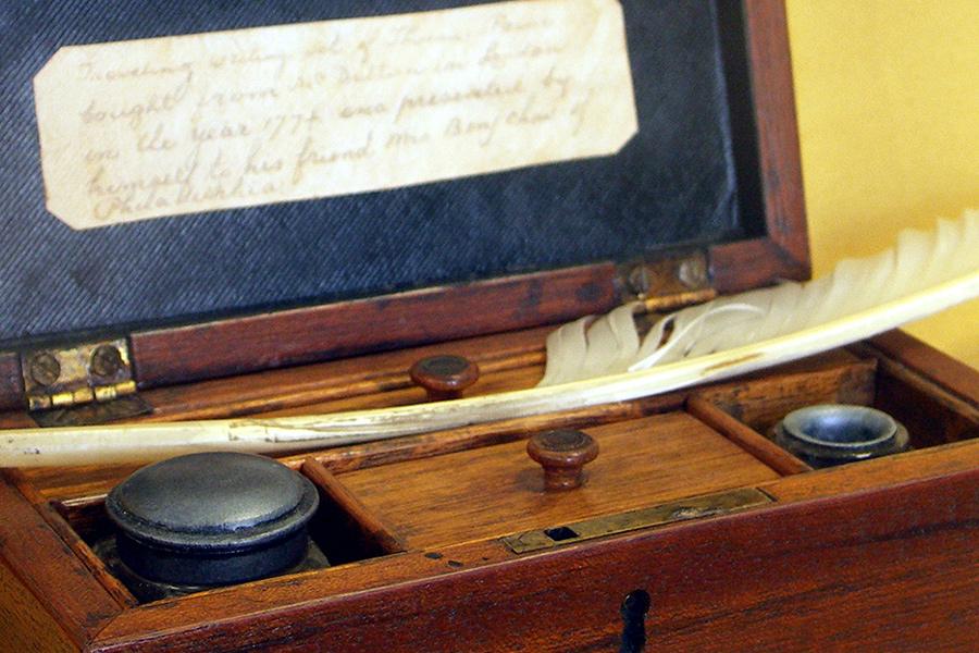 Thomas Paine's writing quill, a part of the Institute for Thomas Paine Studies collection.