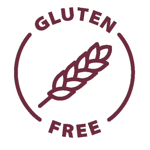 Gluten Free icon maroon.